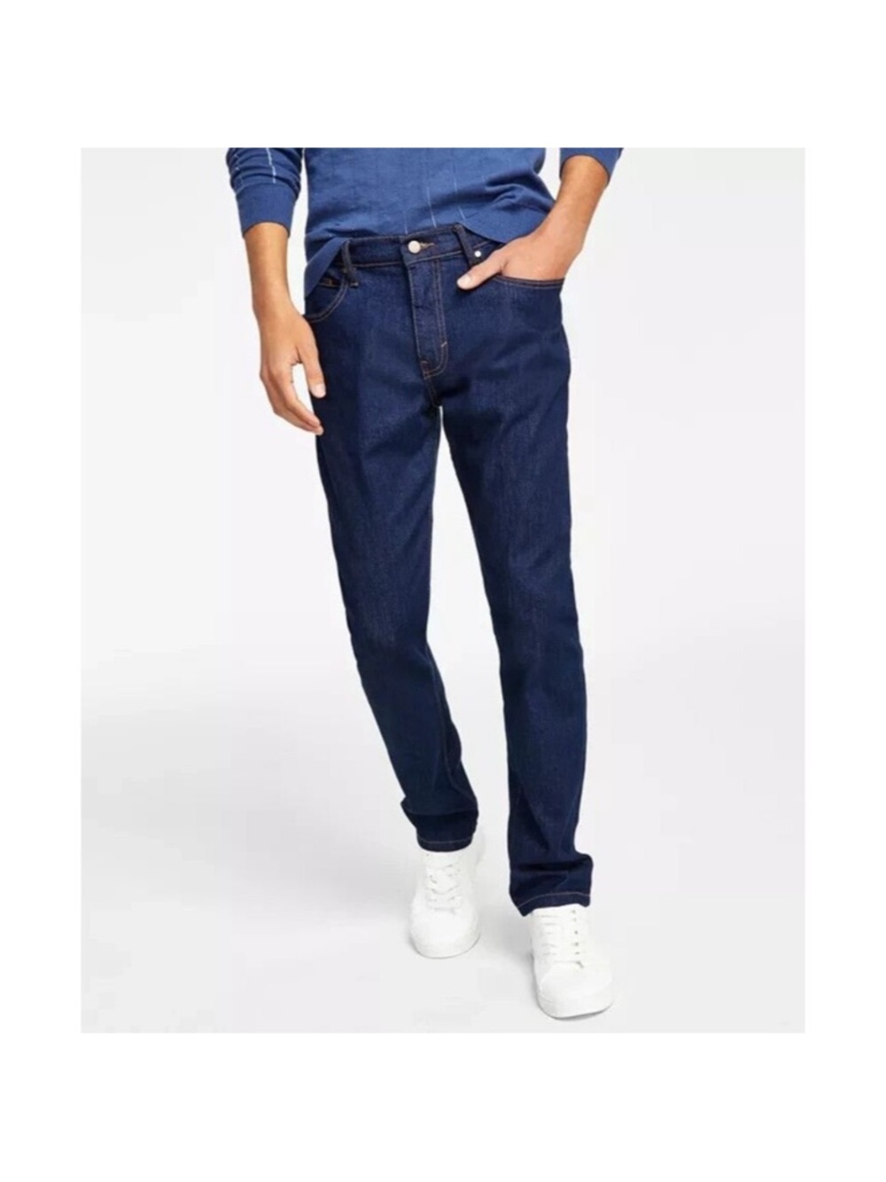 Men’s Alfani straight leg dark rinse denim size 34/30